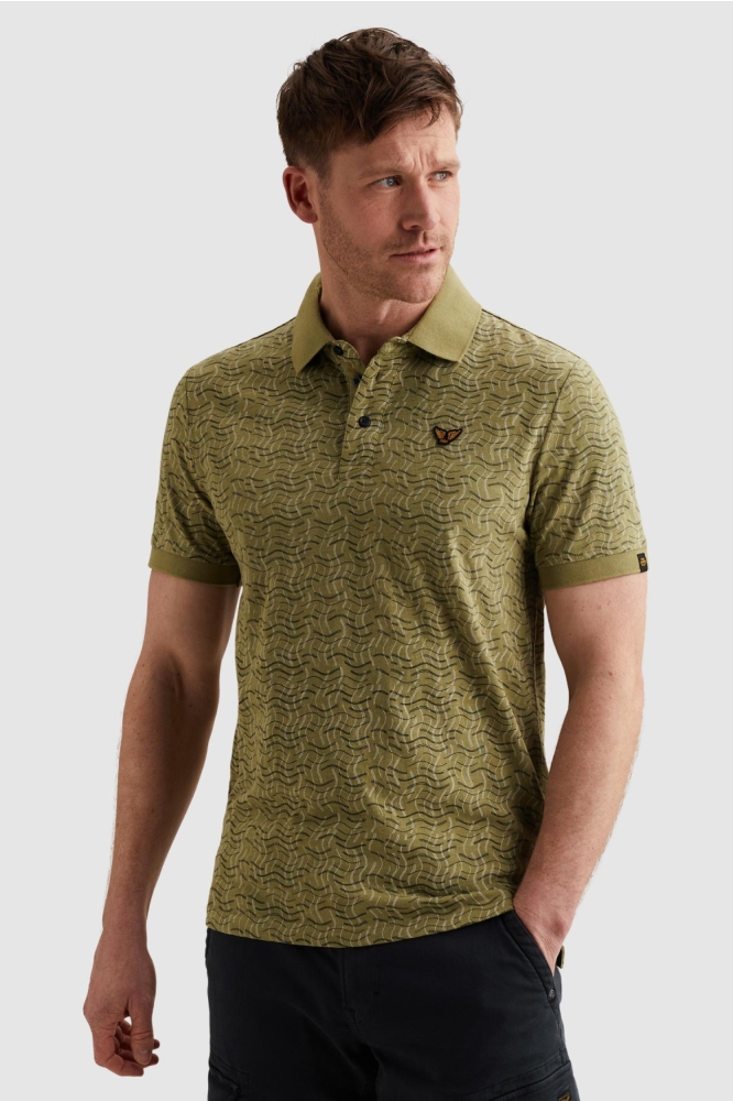 PME legend groene heren polo | Model vooraanzicht