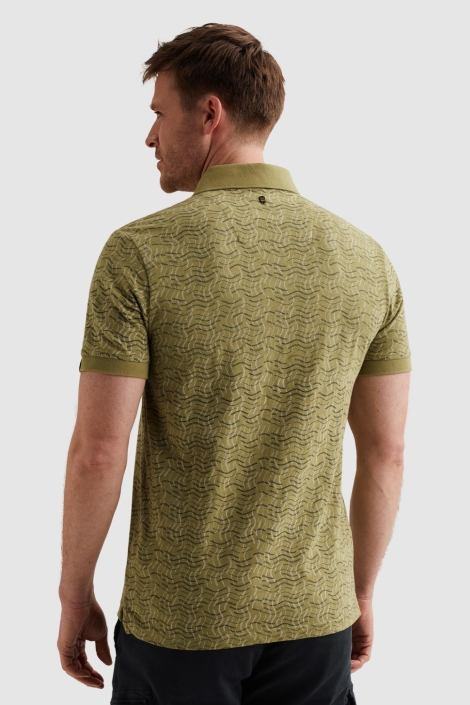 PME legend groene heren polo | Model achteraanzicht