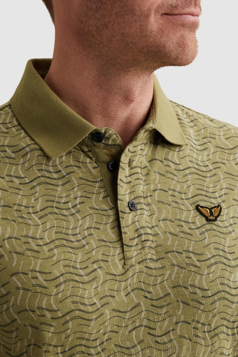 PME legend groene heren polo | Close up