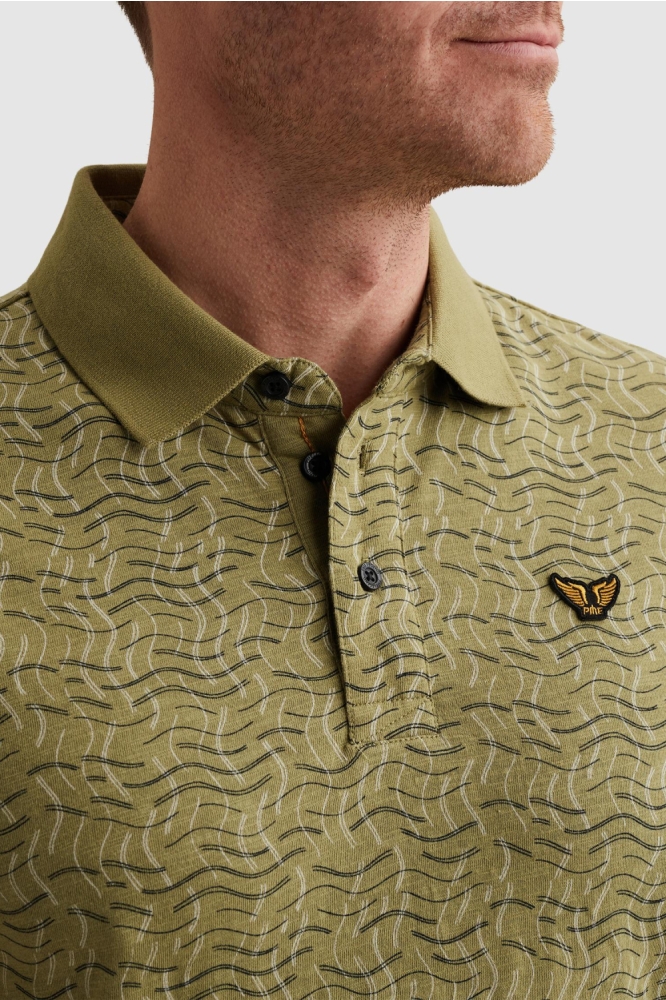 PME legend groene heren polo | Close up