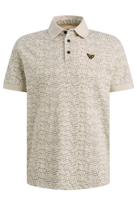 PME legend beige heren polo | Vooraanzicht