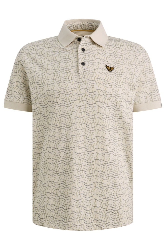 PME legend beige heren polo | Vooraanzicht