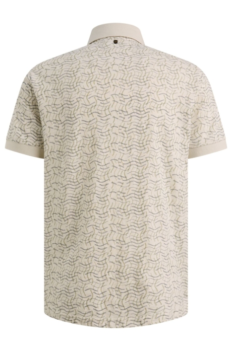 PME legend beige heren polo | Achteraanzicht