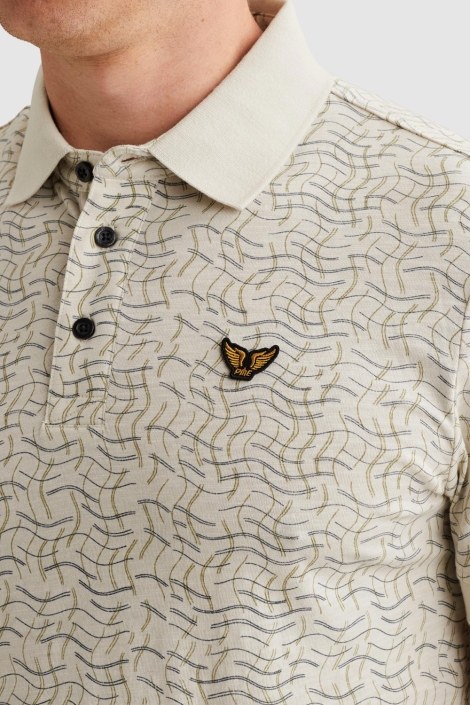 PME legend beige heren polo | Close up