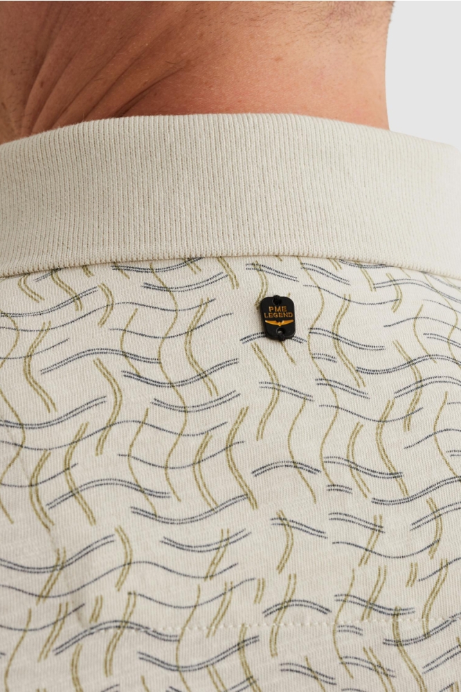 PME legend beige heren polo | Close up