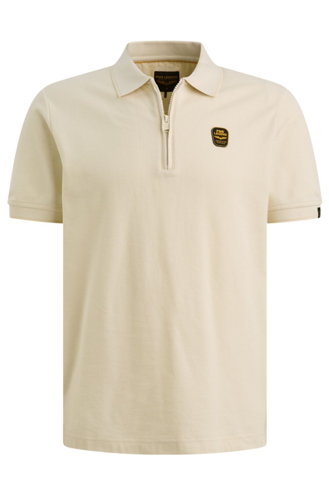 PME legend beige heren polo | Vooraanzicht