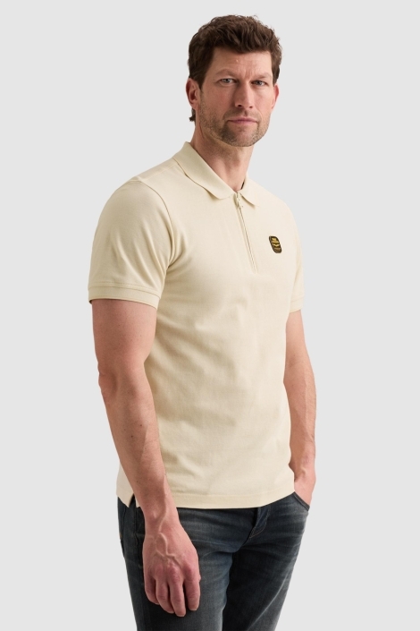 PME legend beige heren polo | Model zijaanzicht