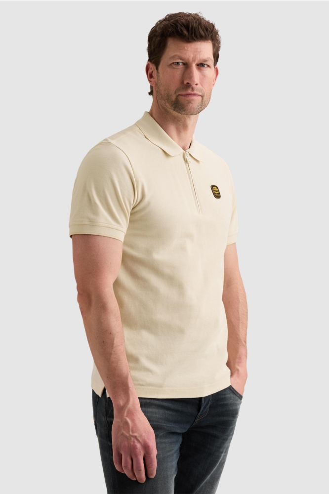 PME legend beige heren polo | Model zijaanzicht