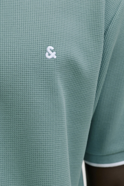 Jack & Jones blauwe heren polo | Kleurstaal
