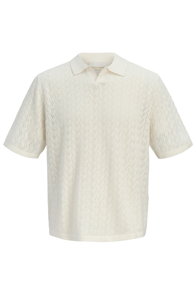 Jack & Jones beige heren polo | Vooraanzicht