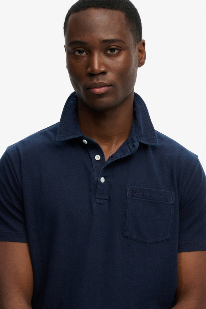 Superdry blauwe heren polo | Kleurstaal