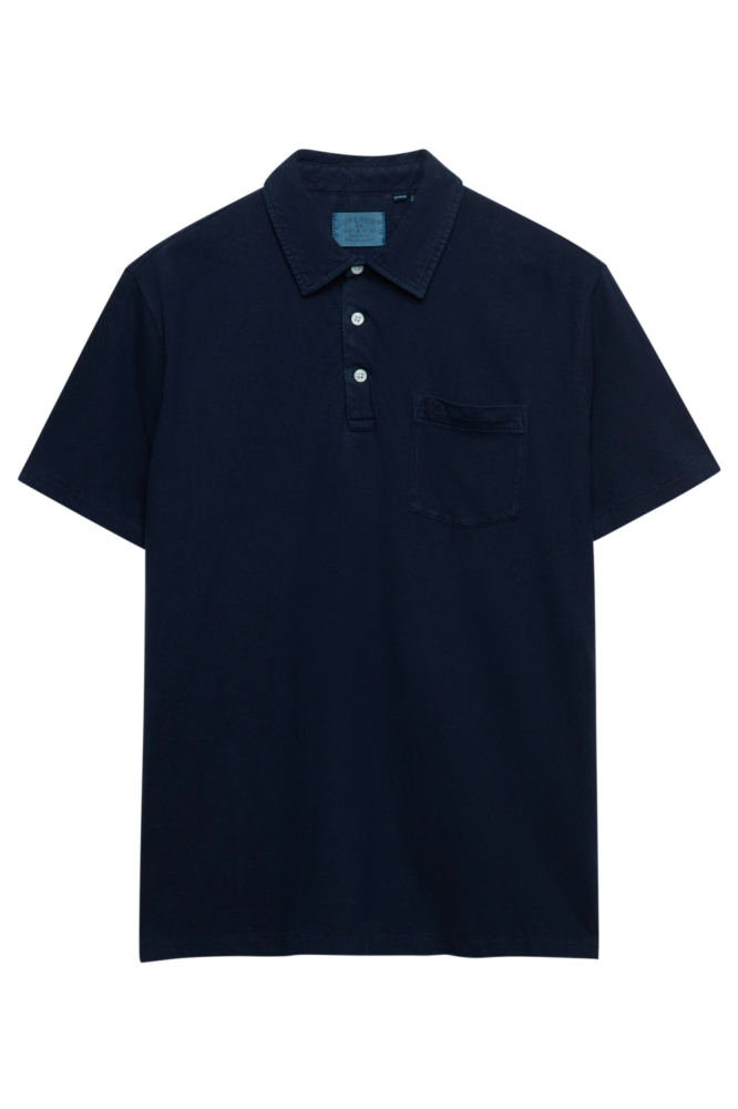 Superdry blauwe heren polo | Vooraanzicht