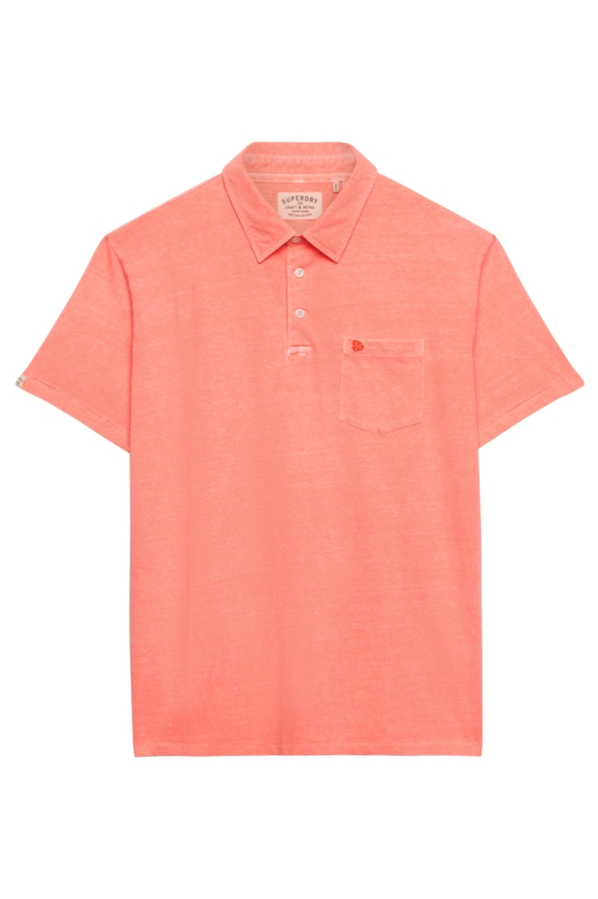 Superdry oranje heren polo | Vooraanzicht