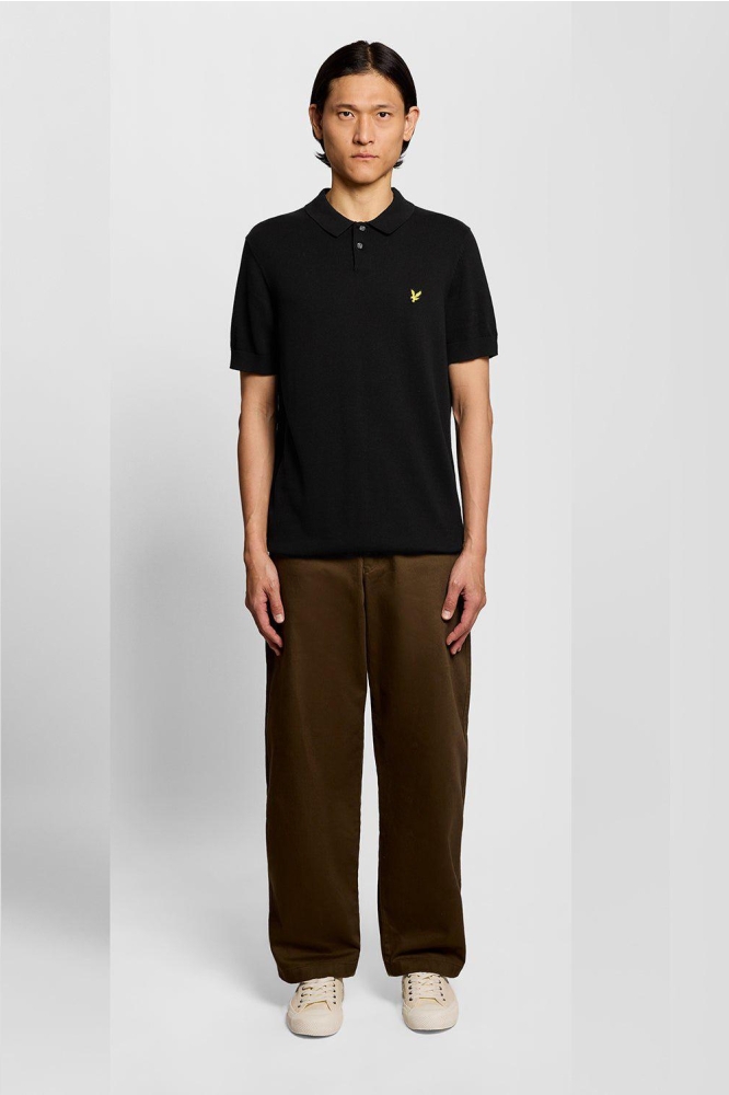 Lyle & Scott zwarte heren polo | Model