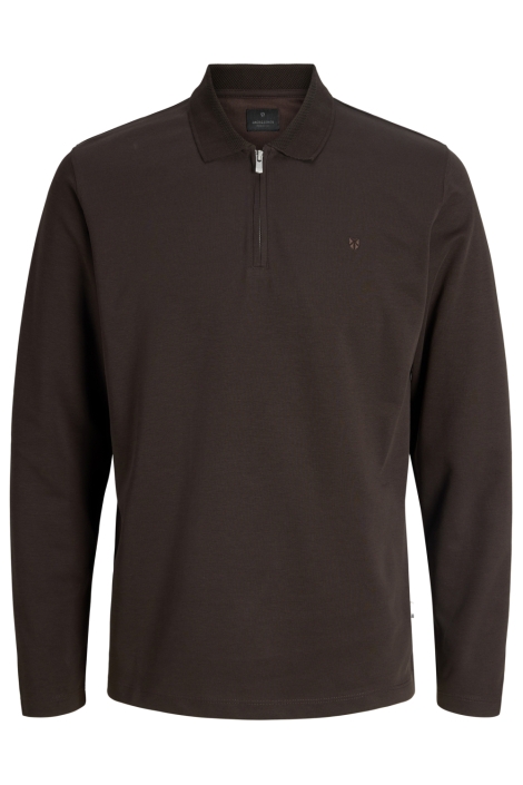 Jack & Jones bruine heren polo | Vooraanzicht
