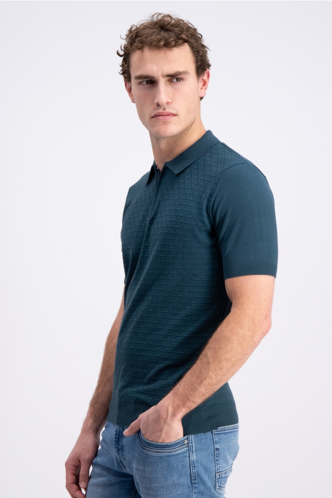 Gabbiano groene heren polo | Model zijaanzicht