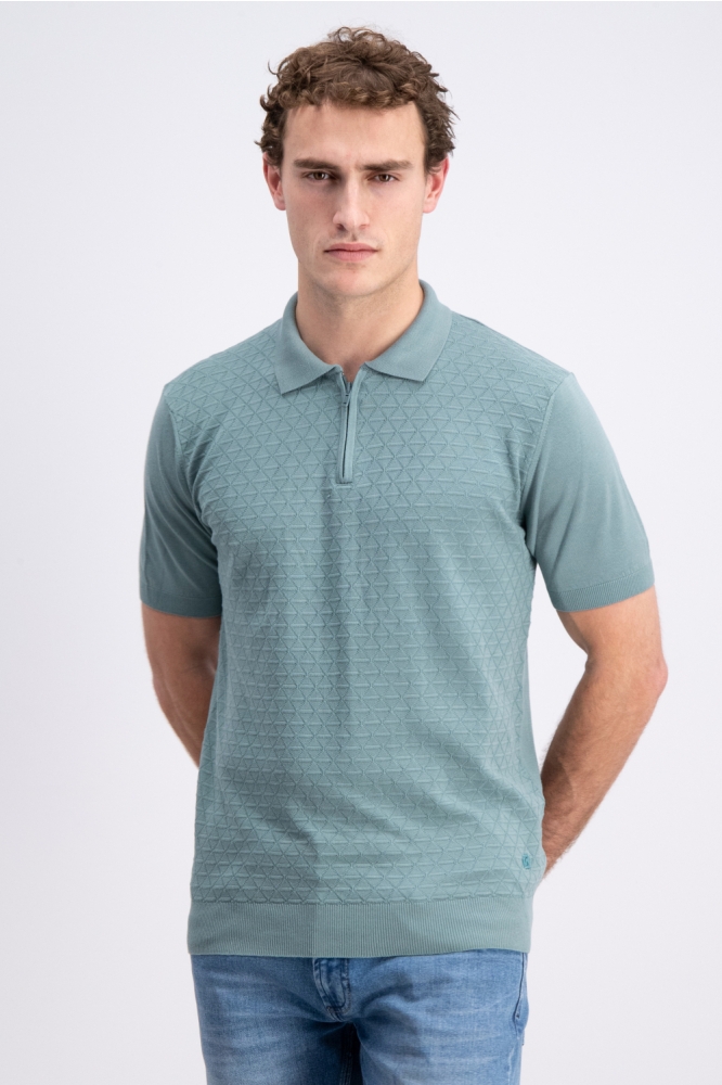 Gabbiano groene heren polo | Model vooraanzicht