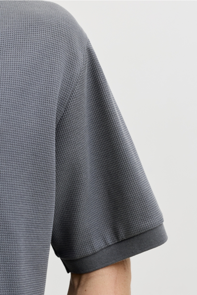 Jack & Jones blauwe heren polo | Close up