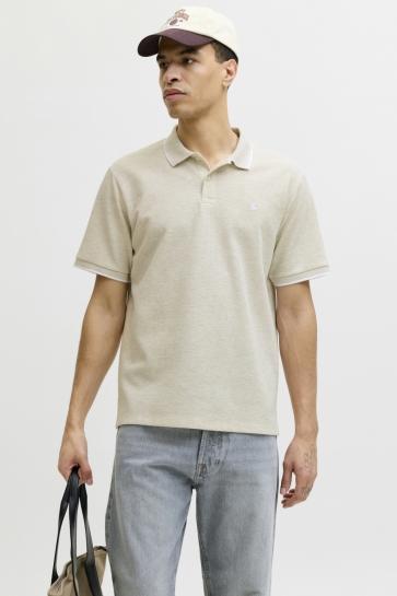 Jack & Jones Polo JJEAUSTIN POLO SS NOOS 12268130 Antique White/Play & Melange