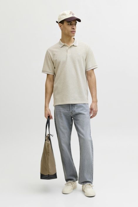 Jack & Jones beige heren polo | Model