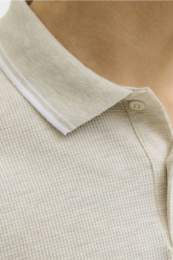 Jack & Jones beige heren polo | Kleurstaal