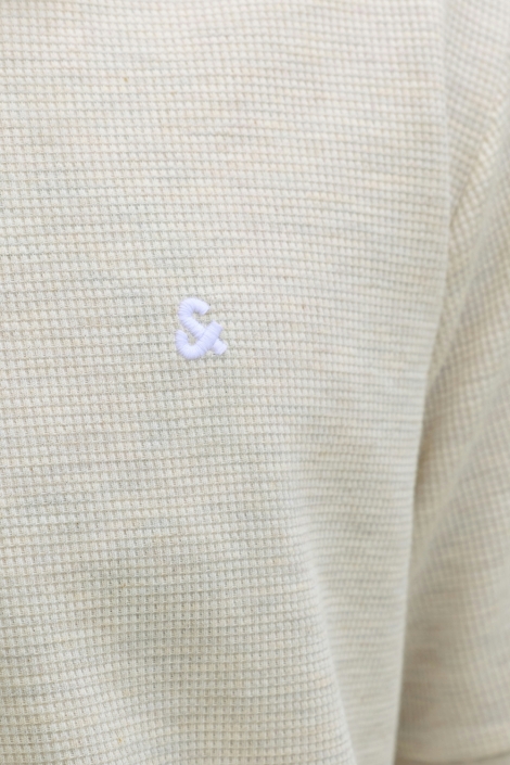 Jack & Jones beige heren polo | Close up