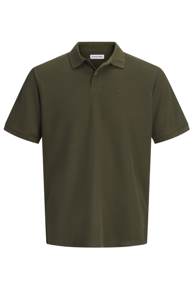 Jack & Jones groene heren polo | Vooraanzicht