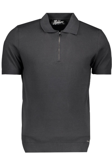 Malelions mmb30026041 knitted zip polo Grijs