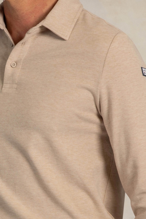 NZA zand heren polo | Close up
