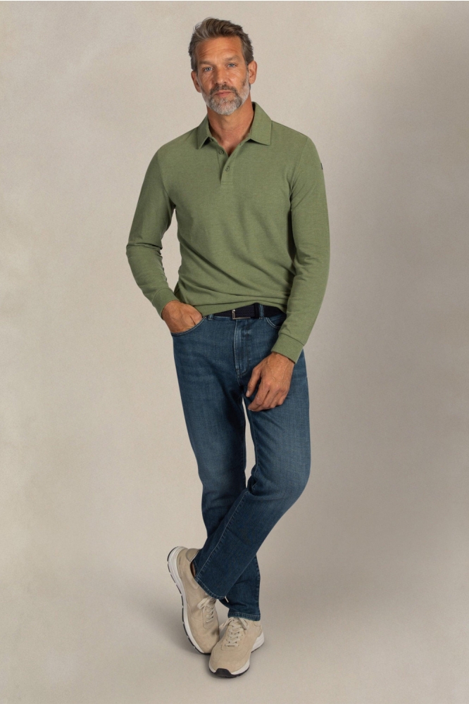 NZA groene heren polo | Model