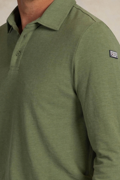 NZA groene heren polo | Close up