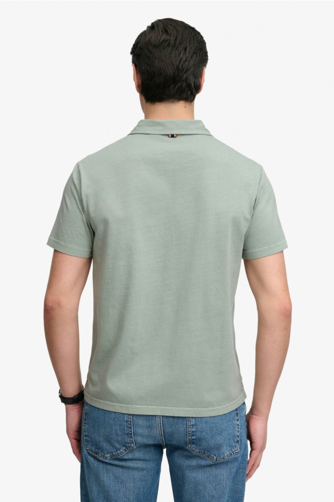 Superdry groene heren polo | Achteraanzicht