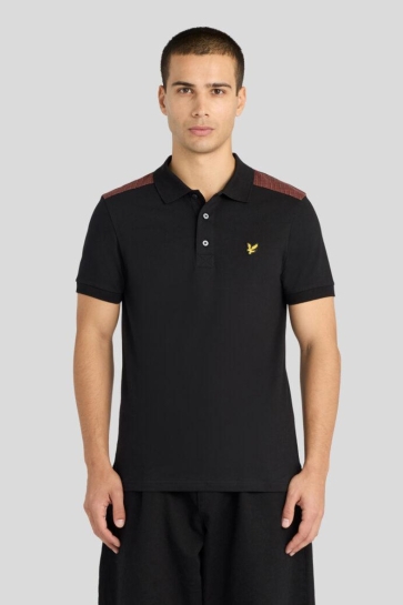 Lyle & Scott Polo CHECK PANELLED POLO SHIRT SP2470V JET BLACK