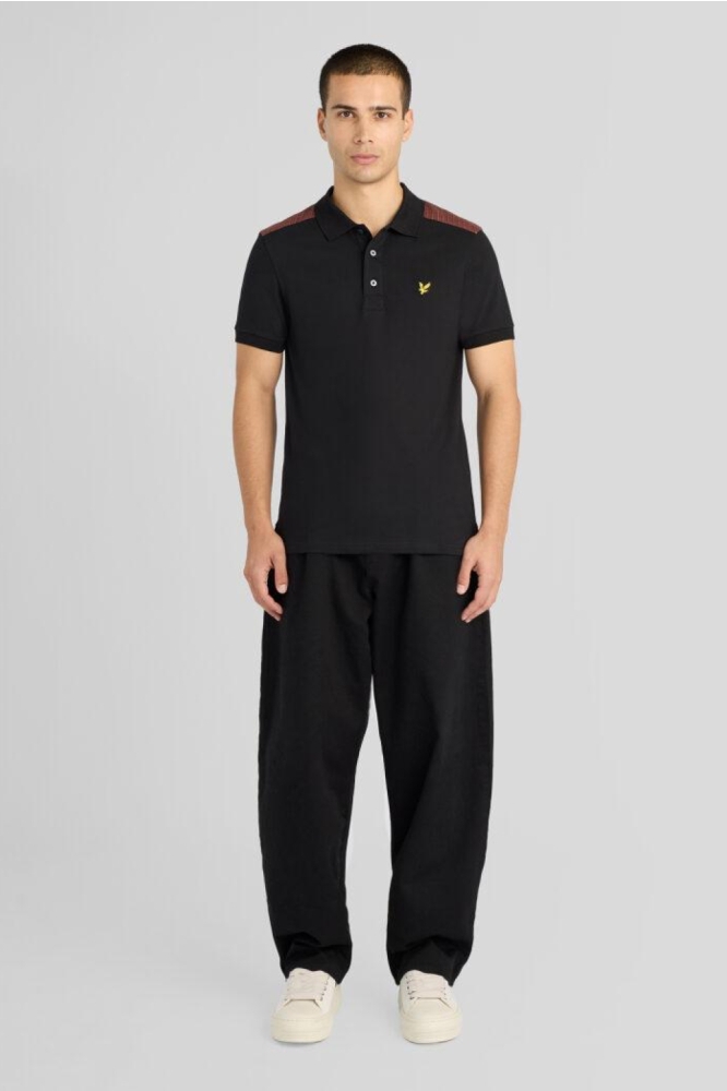 Lyle & Scott zwarte heren polo | Model