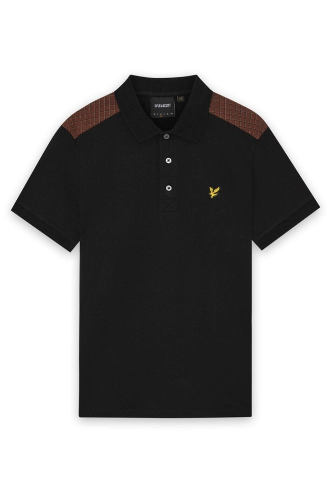 Lyle & Scott zwarte heren polo | Vooraanzicht