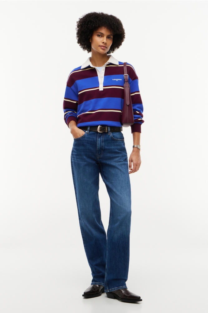 Tommy Jeans blauwe dames t-shirt | Model
