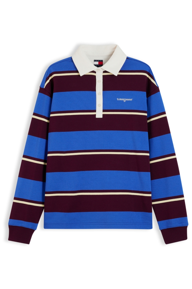 Tommy Jeans blauwe dames t-shirt | Vooraanzicht