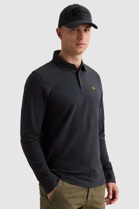 PME legend blauwe heren polo | Model vooraanzicht