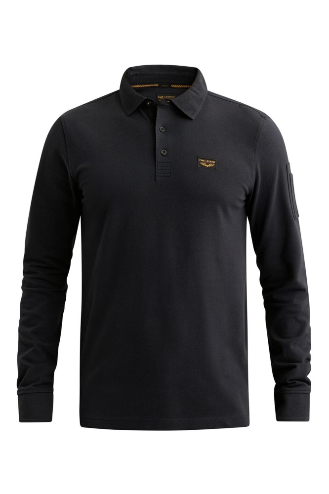 PME legend blauwe heren polo | Vooraanzicht