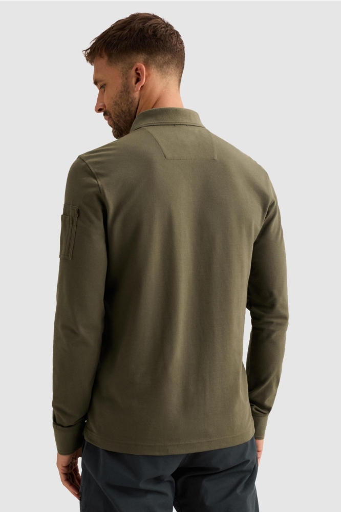 PME legend groene heren polo | Model achteraanzicht