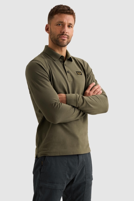 PME legend groene heren polo | Model zijaanzicht