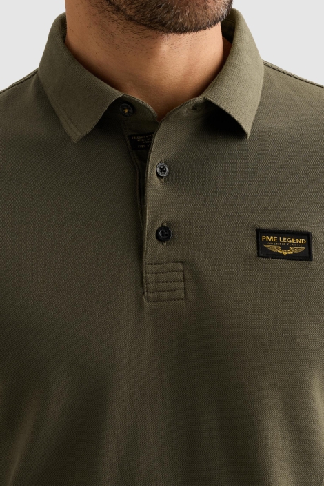 PME legend groene heren polo | Close up