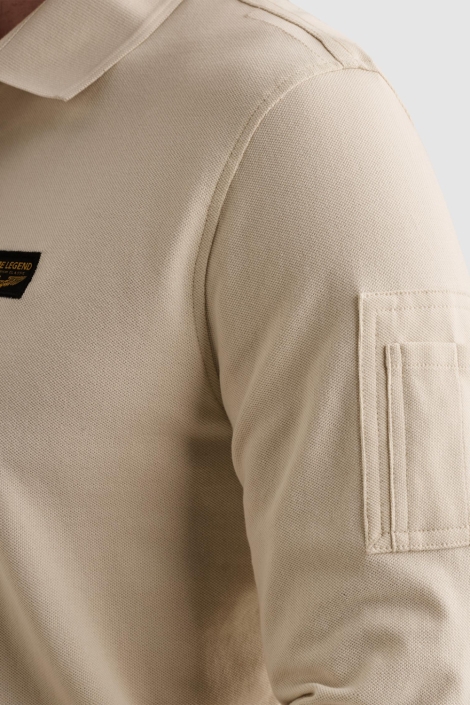PME legend ecru heren polo | Kleurstaal