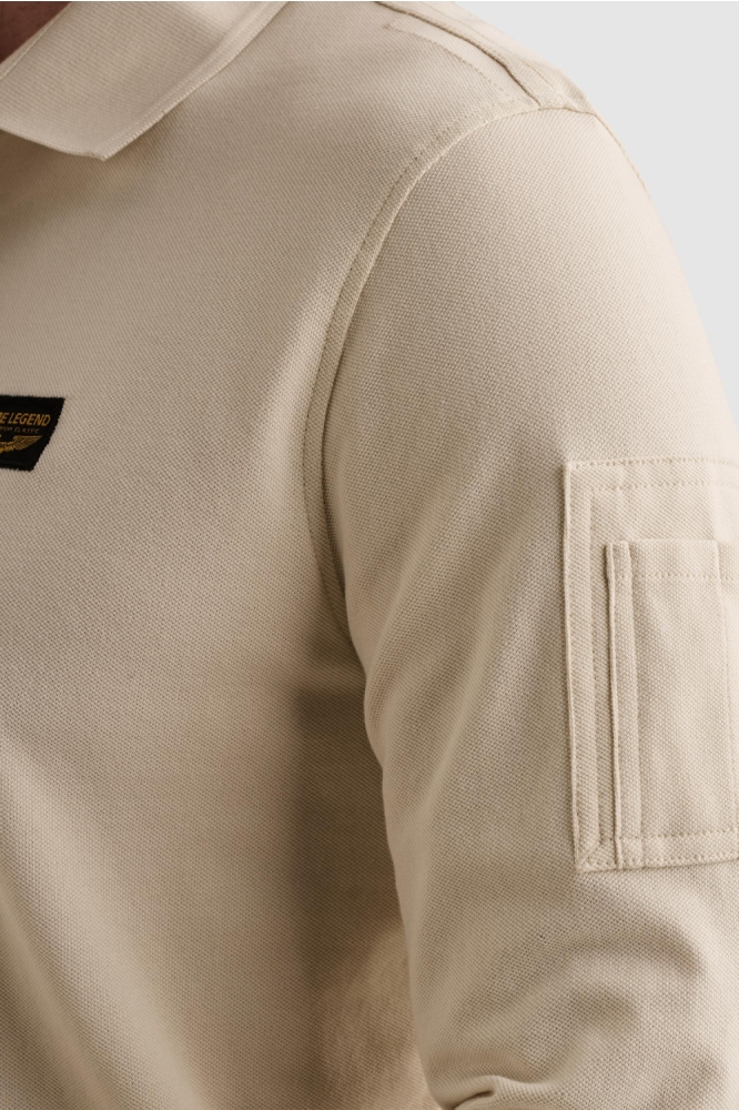 PME legend ecru heren polo | Kleurstaal