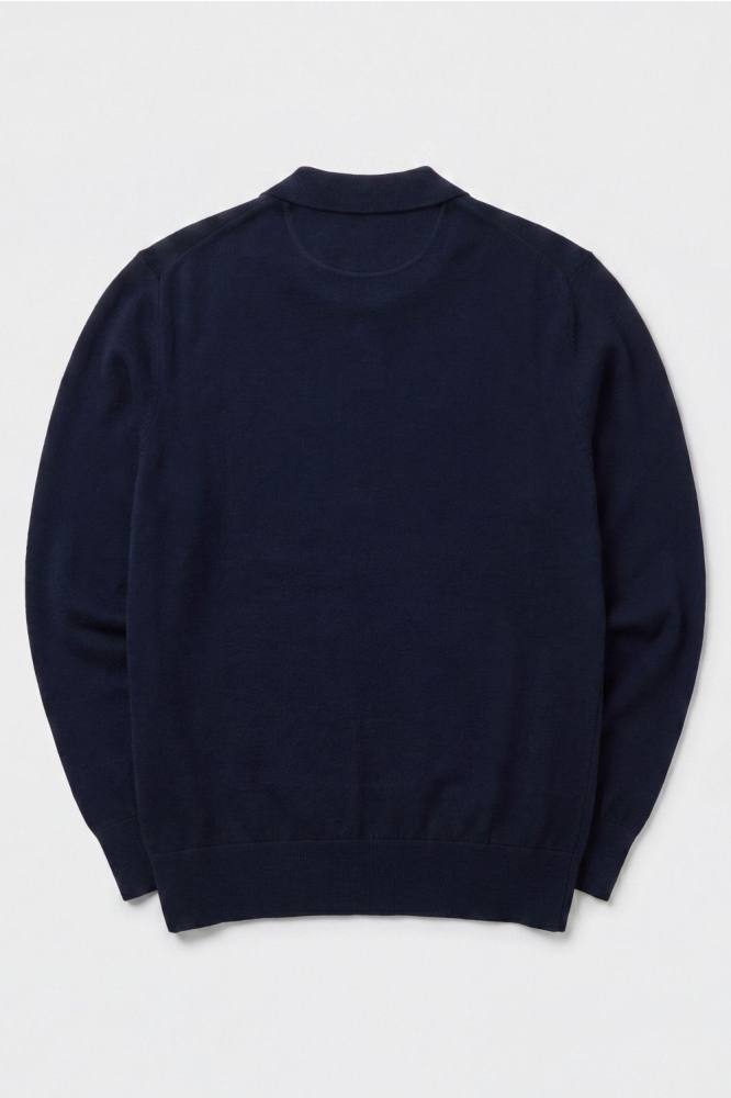 Campbell blauwe heren polo | Achteraanzicht