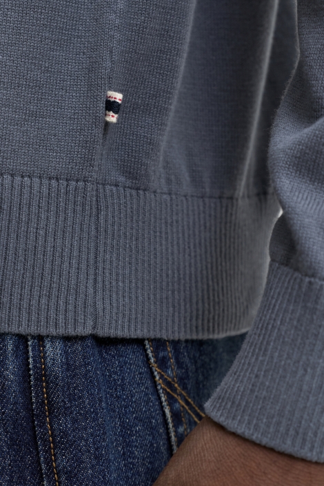 Jack & Jones grijze heren polo | Close up