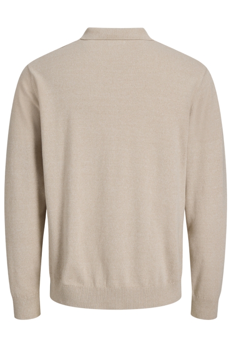 Jack & Jones beige heren polo | Achteraanzicht