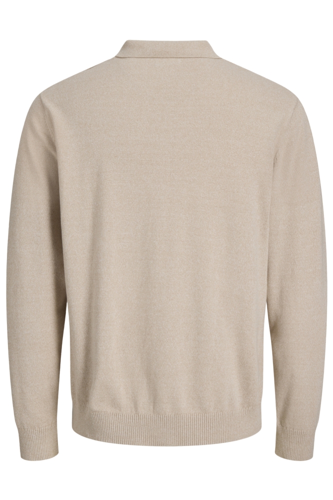 Jack & Jones beige heren polo | Achteraanzicht