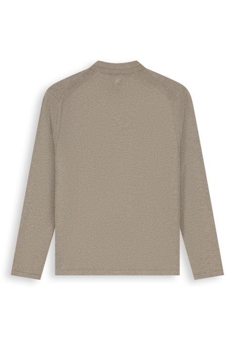 Pure Path taupe heren polo | Achteraanzicht