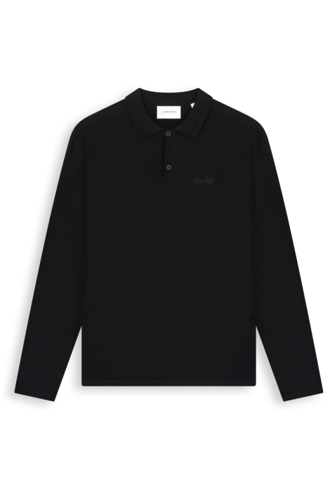 Pure Path zwarte heren polo | Vooraanzicht